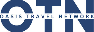 Oasis Travel Network logo in navy blue text with large OTN initials for travel host agency services.