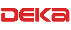 Red DEKA company logo in a bold, modern sans-serif font against a white background.