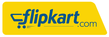 Official Flipkart logo with blue shopping cart icon on a yellow background for e-commerce shopping.