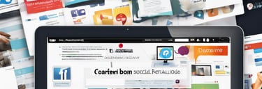 assorted-color social media signage