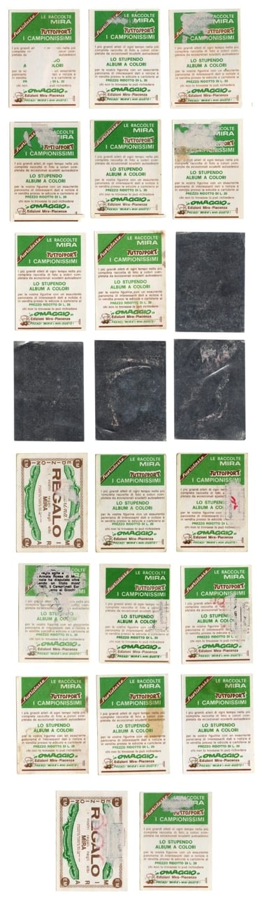 1968 Mira Tuttosport Basketball Cards from Italy (backs) 