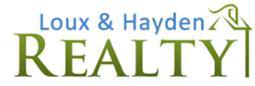 a logo for the loux and hayley real estate