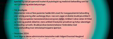 Helsetilsynet,Helse omsorgsdepartementet,Ragnar Nesvåg,Marcus Gabrielsen, voksenpsykiatrisk-avdeling
