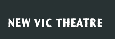 Official New Vic Theatre logo featuring white hand-painted style text on a dark charcoal background.