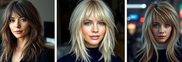 3 women with shag haircuts