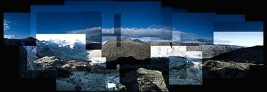 A huge joiner photo of the Langdale Pikes in the Lake District, UK