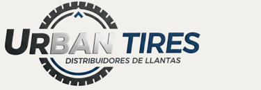 Urban Tires logo for tire distributors featuring a black tire tread circle and professional blue typography.