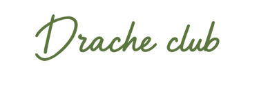 Drache club logo in green cursive script font on a plain white background.