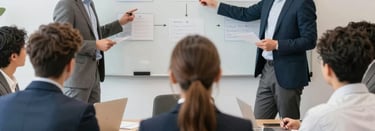 A sleek, dark-themed luxury office interior with golden accents reflecting the valoro brand essence.