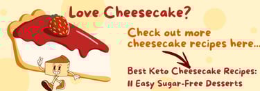 a cartoon character holding a piece of cheesecake