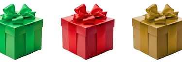 3 paquets cadeaux de Noël