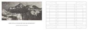 Passende Danksagung zu Kondulenzschreiben mit Berg-Motiv