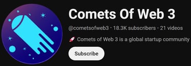 comets of web3 YouTube channel