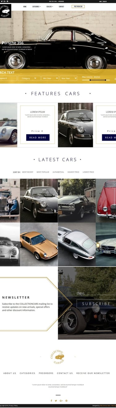 simple cars Website design by onlion