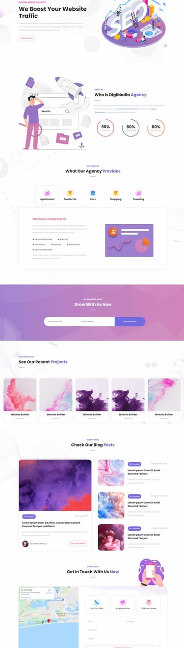 simple agency Website design by onlion
