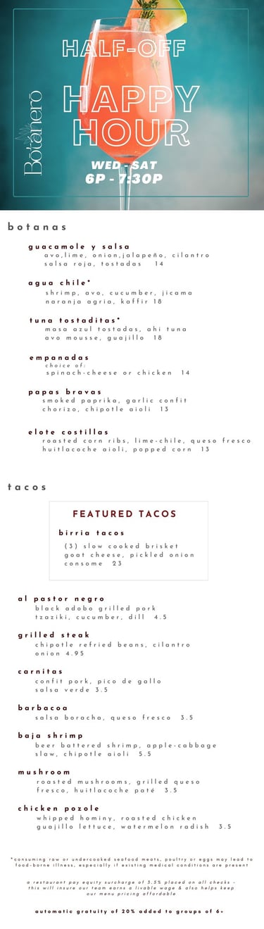 TACO TUESDAY - HAPPY HOUR