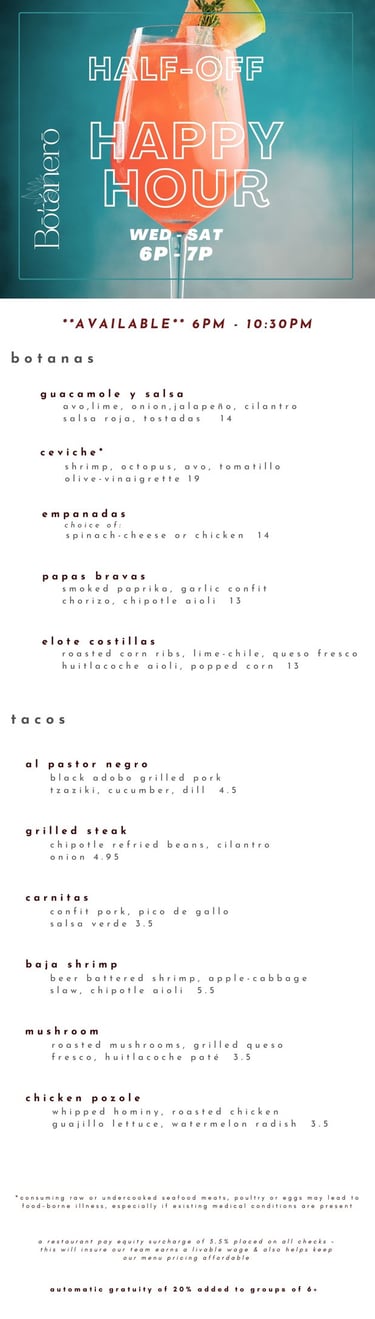 TACO TUESDAY - HAPPY HOUR