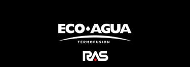 a black and white logo with the words eco aqua