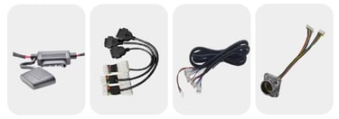 a set of four different types of electrical components