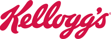 The official red Kellogg's logo in a cursive script font isolated on a black background.