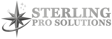 Sterling Pro Solutions logo featuring a modern design with bold text and a sleek color scheme.