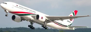 Bangladesh Biman Airlines Boeing 787 takes off