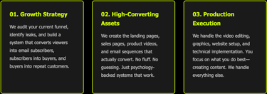 groth strategy, high converying assets, productions executions