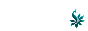 Logo Nìllia con scritta e simbolo stilizzato di pavone e fiore di loto