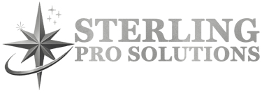 Sterling Pro Solutions logo featuring a modern design with bold text and a sleek color scheme.