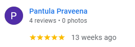 Google Review by Customer