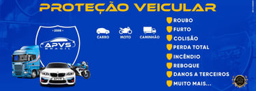 Divulgação dos serviços da APVS, Carro, Moto e Caminhão.