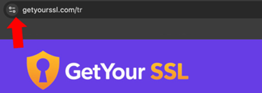 lock sign which shows the getyourssl.com website is secure