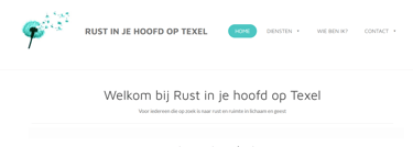 De Home-pagina van Rust in je hoofd op Texel