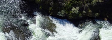 spokane river aerial drone photo