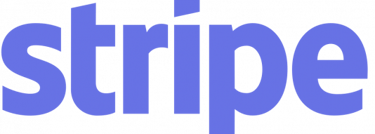 Official purple Stripe logo for online payment processing services on a black background.