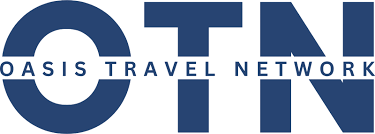 Oasis Travel Network logo in navy blue text with large OTN initials for travel host agency services.