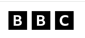 BBC logo with white letters in black squares.