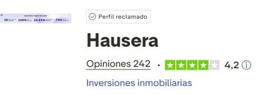 Opiniones hausera en trustpilot nota media