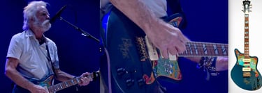 Dead and Company Bob Weir plays one of my hand-painted guitars - graffiti-garage by Nancy Elhallak