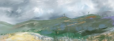Argostoli cloudy view - digital postcard
