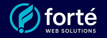 a logo for forte web solutions