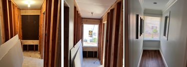 Complete home alteration with sheetrock window flooring and paint in Weddington NC