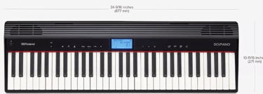 um teclado com um bom som de piano e teclas mais pesadas