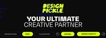 DesignPickle ad, stating, "your ultimate creative partner"