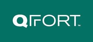 a green and white q - font on a green background