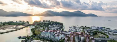 sunset at marina island pangkor