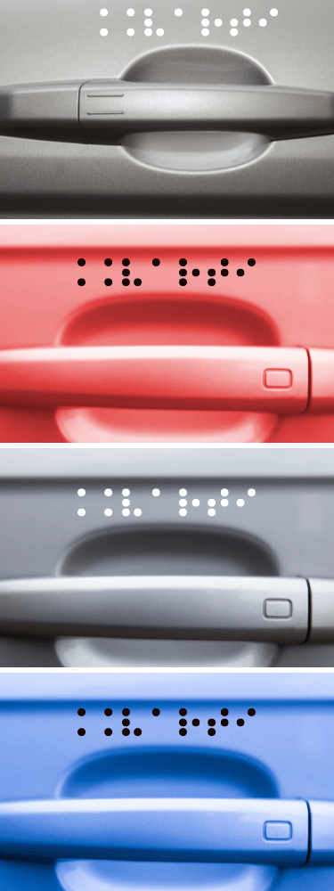 Adesivo em Braille