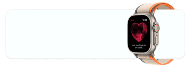 An Apple Watch Ultra showing ECG app running
