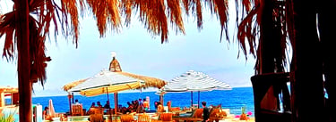 Holiday pool sea view at Bedouin star Ras shitan Nuweiba Egypt