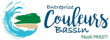 Logo d'Entreprise Couleurs Bassin avec élément coloré à gauche